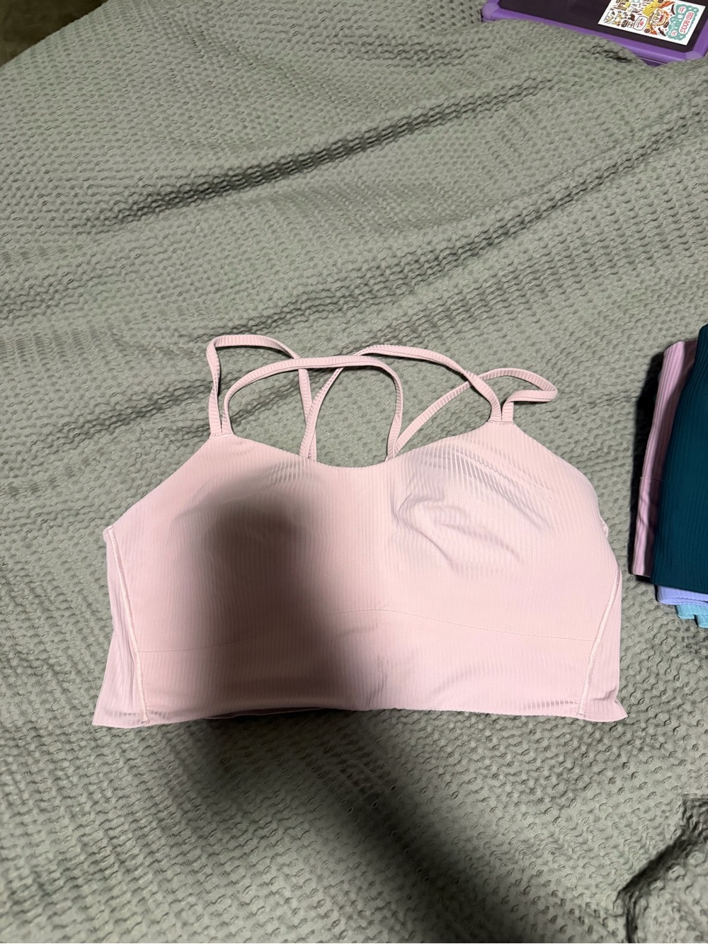 lululemon athletica Light Pink Strappy Sports Bra